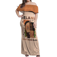 Melanin Every Shade Slays Off Shoulder Maxi Dress African Women