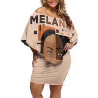Melanin Every Shade Slays Off Shoulder Short Dress African Women