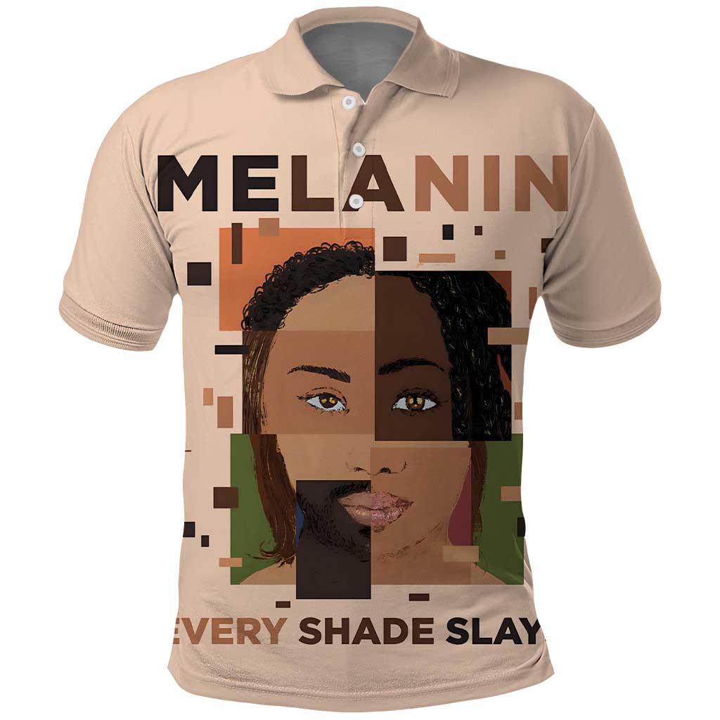 Melanin Every Shade Slays Polo Shirt African Women