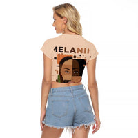 Melanin Every Shade Slays Raglan Cropped T Shirt African Women