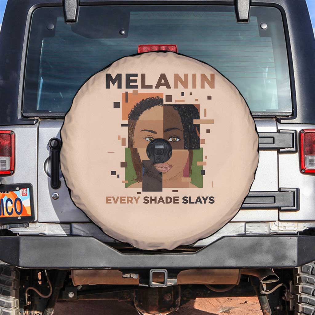 Melanin Every Shade Slays Spare Tire Cover African Women