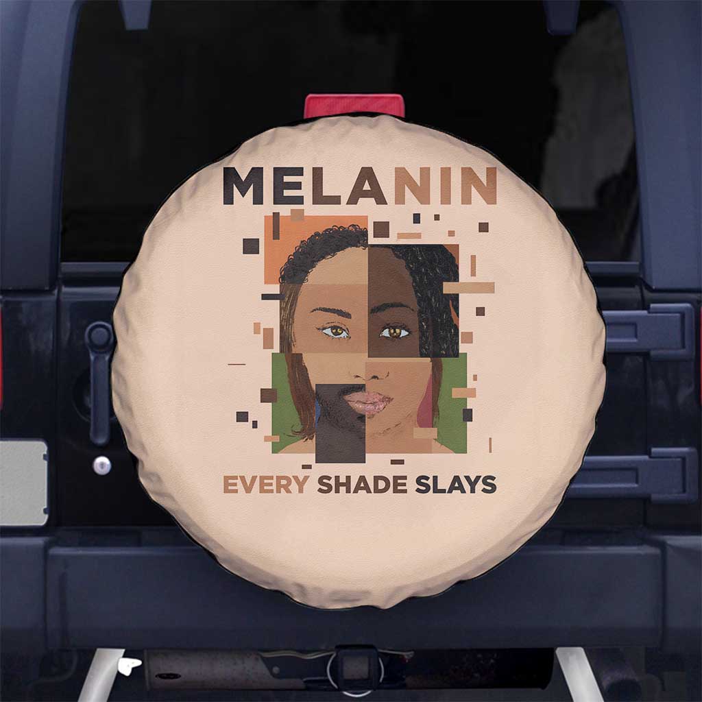 Melanin Every Shade Slays Spare Tire Cover African Women