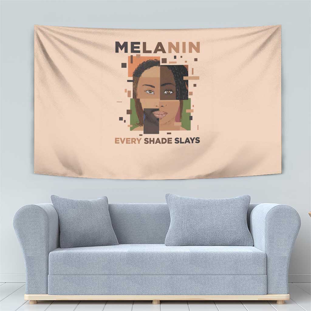 Melanin Every Shade Slays Tapestry African Women