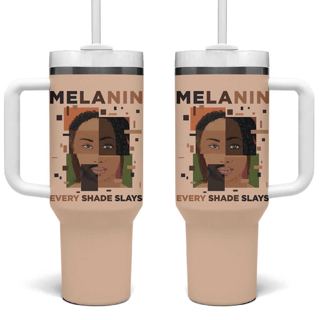Melanin Every Shade Slays Tumbler With Handle African Women