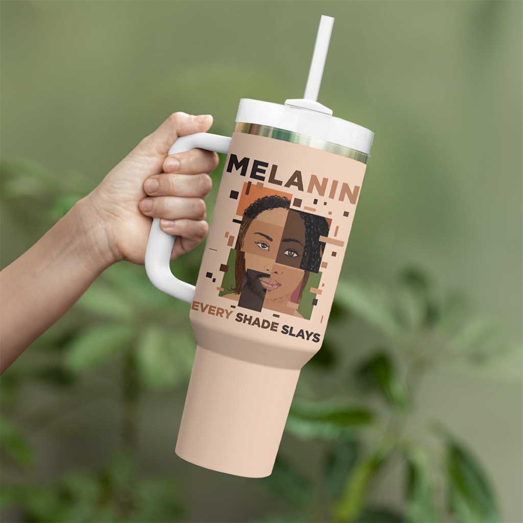 Melanin Every Shade Slays Tumbler With Handle African Women