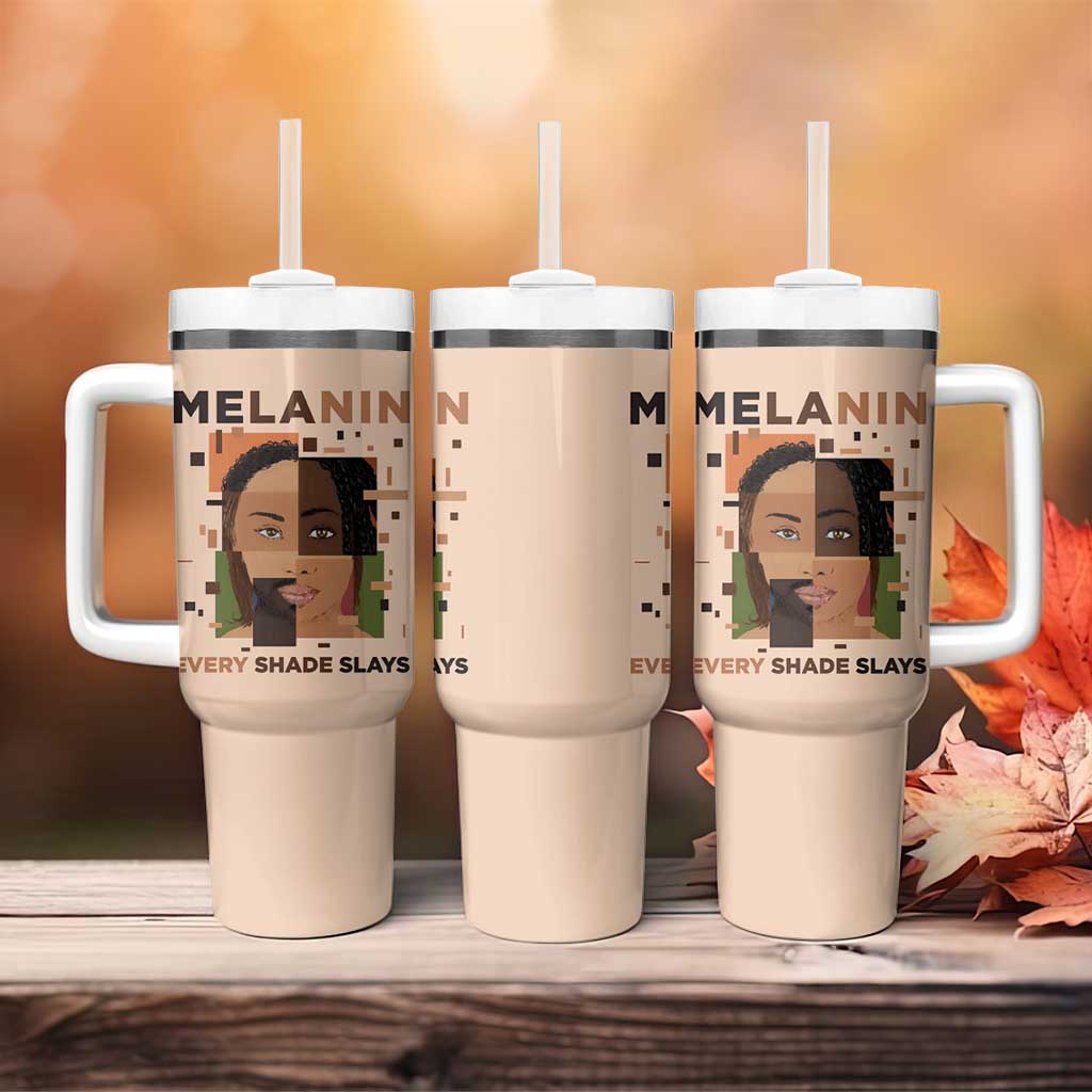 Melanin Every Shade Slays Tumbler With Handle African Women
