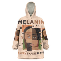 Melanin Every Shade Slays Wearable Blanket Hoodie African Women