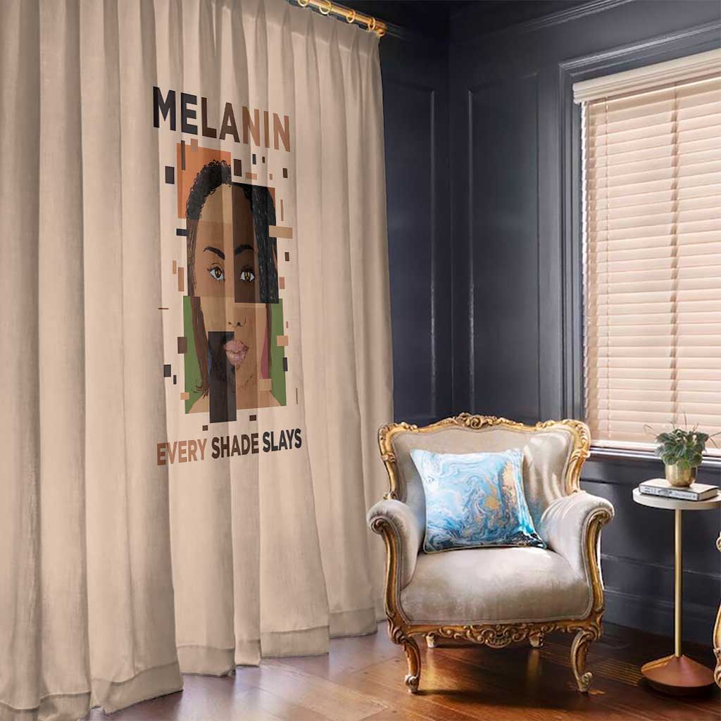 Melanin Every Shade Slays Window Curtain African Women