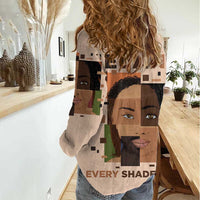 Melanin Every Shade Slays Women Casual Shirt African Women