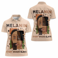 Melanin Every Shade Slays Women Polo Shirt African Women