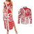 Tunisia Football Couples Matching Summer Maxi Dress and Long Sleeve Button Shirt Eagles of Carthage Soccer - Road To Champion