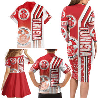 Tunisia Football Family Matching Long Sleeve Bodycon Dress and Hawaiian Shirt Eagles of Carthage Soccer - Road To Champion