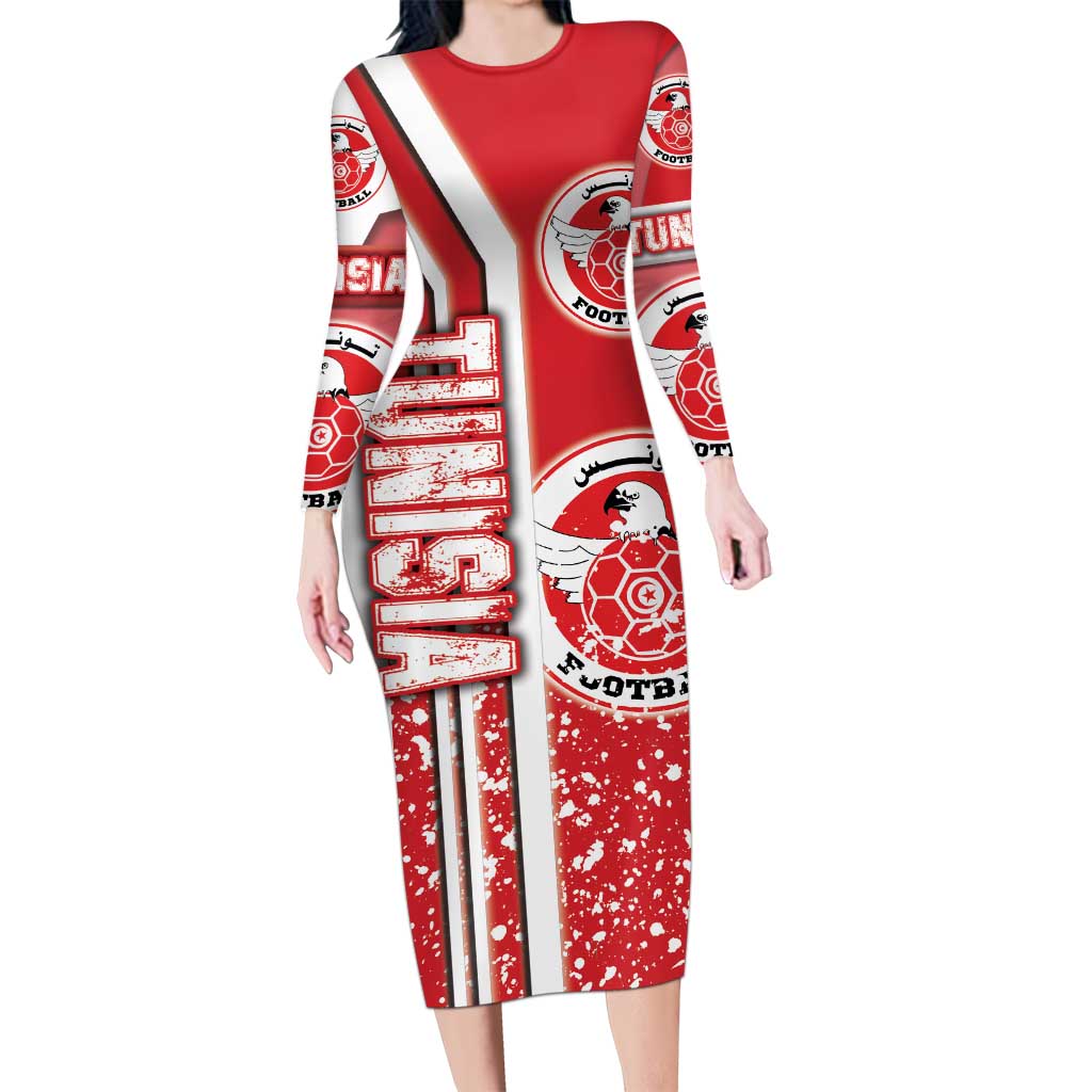 Tunisia Football Family Matching Long Sleeve Bodycon Dress and Hawaiian Shirt Eagles of Carthage Soccer - Road To Champion