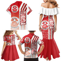 Tunisia Football Family Matching Mermaid Dress and Hawaiian Shirt Eagles of Carthage Soccer - Road To Champion