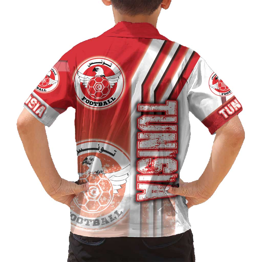 Tunisia Football Family Matching Off Shoulder Short Dress and Hawaiian Shirt Eagles of Carthage Soccer - Road To Champion