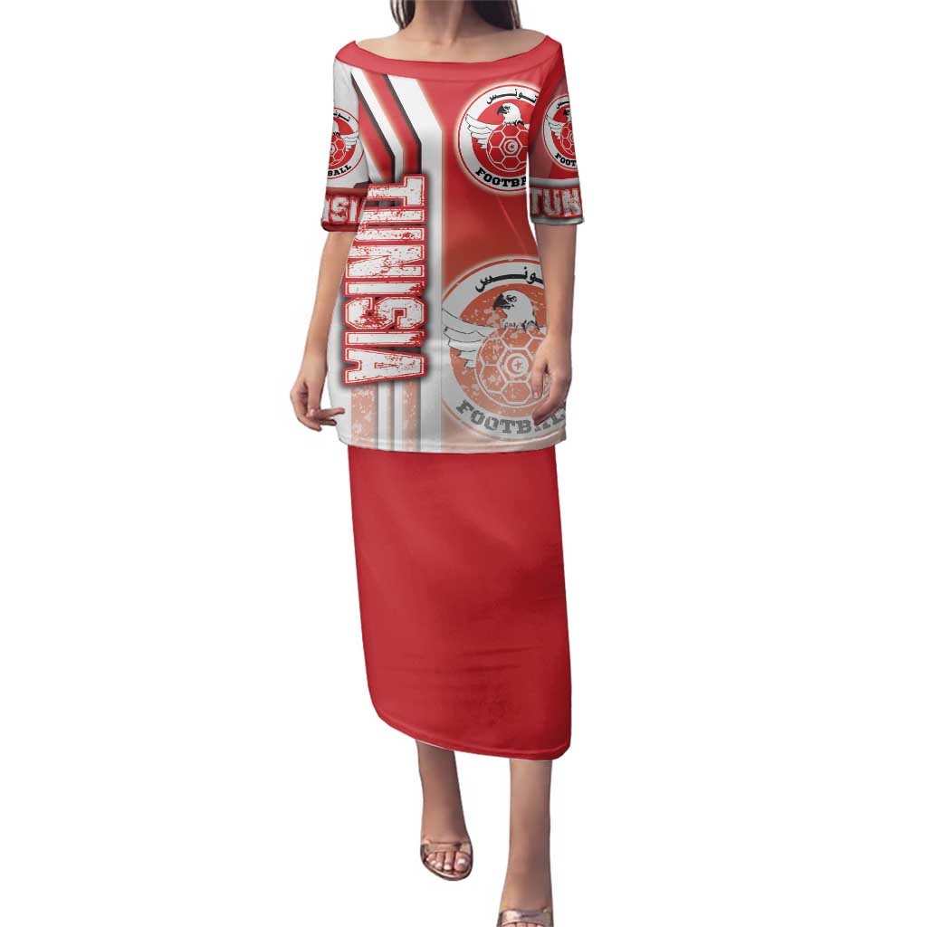 Tunisia Football Family Matching Puletasi and Hawaiian Shirt Eagles of Carthage Soccer - Road To Champion