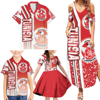 Tunisia Football Family Matching Summer Maxi Dress and Hawaiian Shirt Eagles of Carthage Soccer - Road To Champion