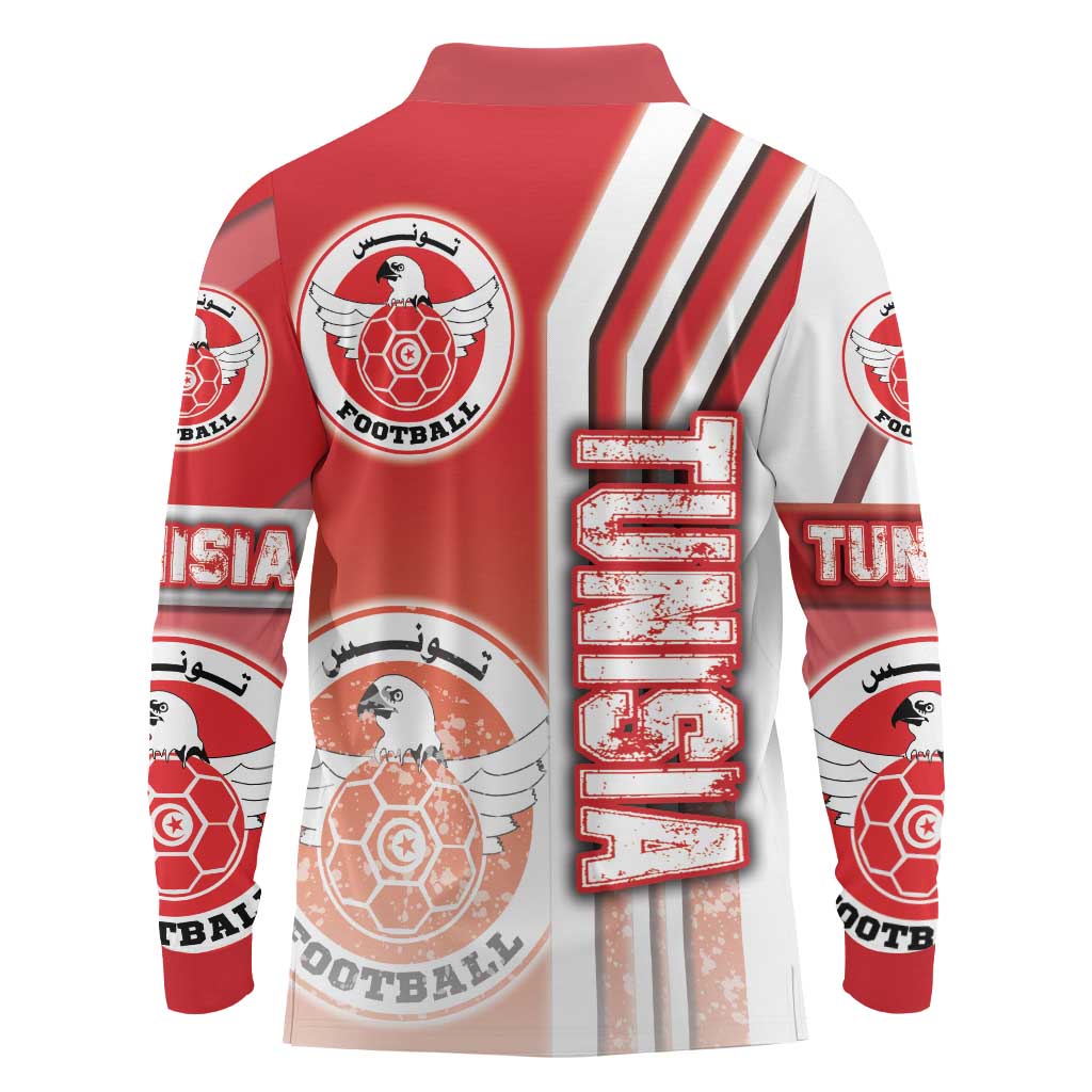 Tunisia Football Long Sleeve Polo Shirt Eagles of Carthage Soccer - Road To Champion