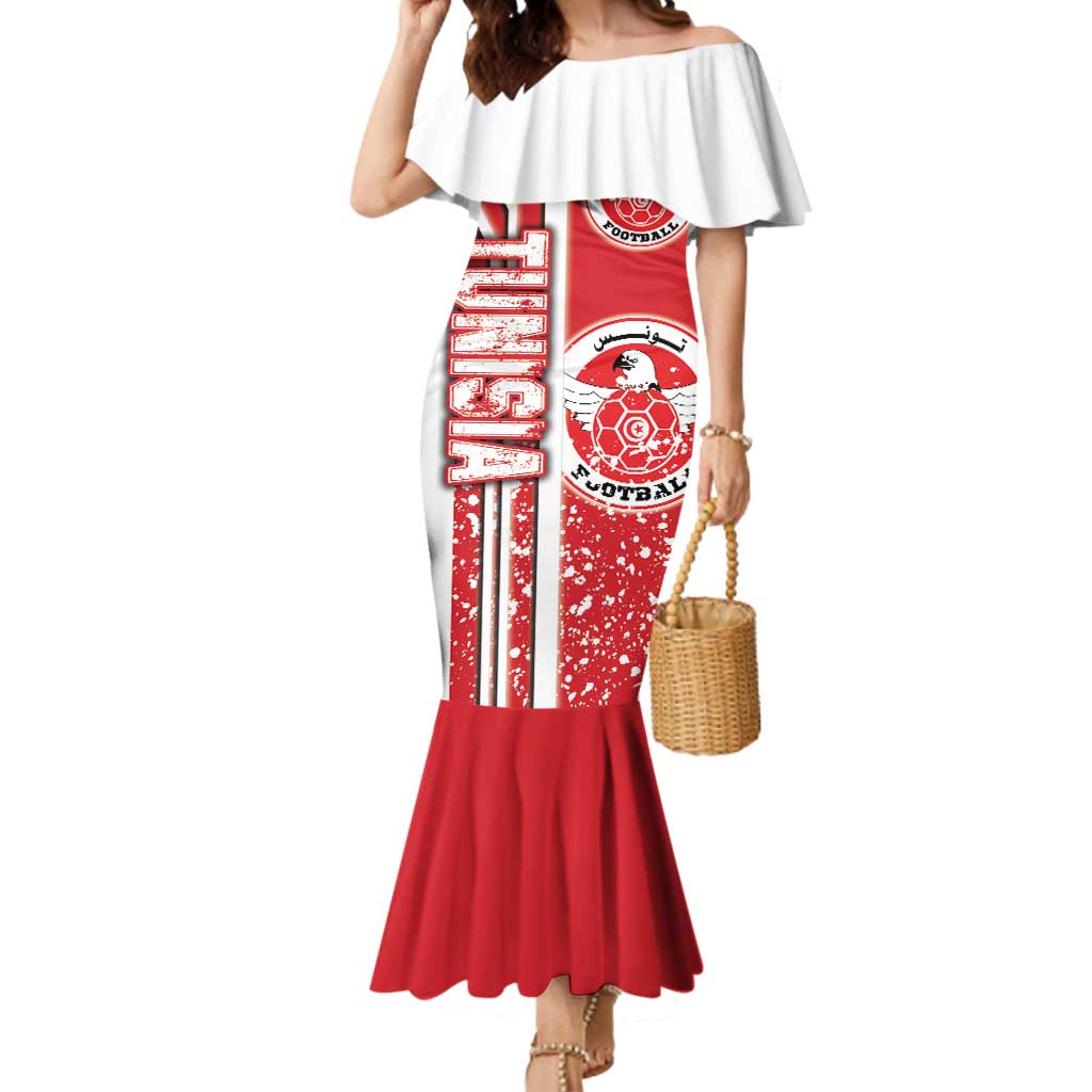 Tunisia Football Mermaid Dress Eagles of Carthage Soccer - Road To Champion