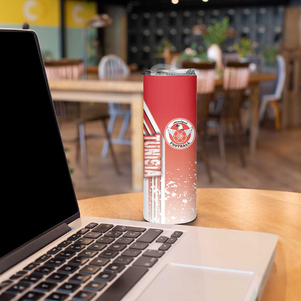 Tunisia Football Skinny Tumbler Eagles of Carthage Soccer - Road To Champion