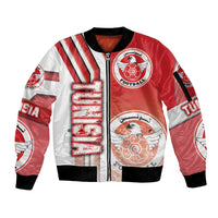 Tunisia Football Sleeve Zip Bomber Jacket Eagles of Carthage Soccer - Road To Champion