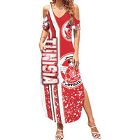 Tunisia Football Summer Maxi Dress Eagles of Carthage Soccer - Road To Champion