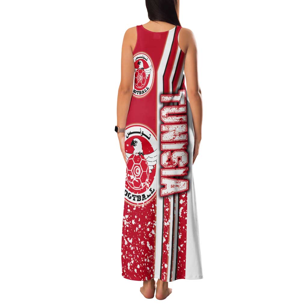Tunisia Football Tank Maxi Dress Eagles of Carthage Soccer - Road To Champion