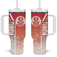 Tunisia Football Tumbler With Handle Eagles of Carthage Soccer - Road To Champion