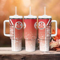 Tunisia Football Tumbler With Handle Eagles of Carthage Soccer - Road To Champion