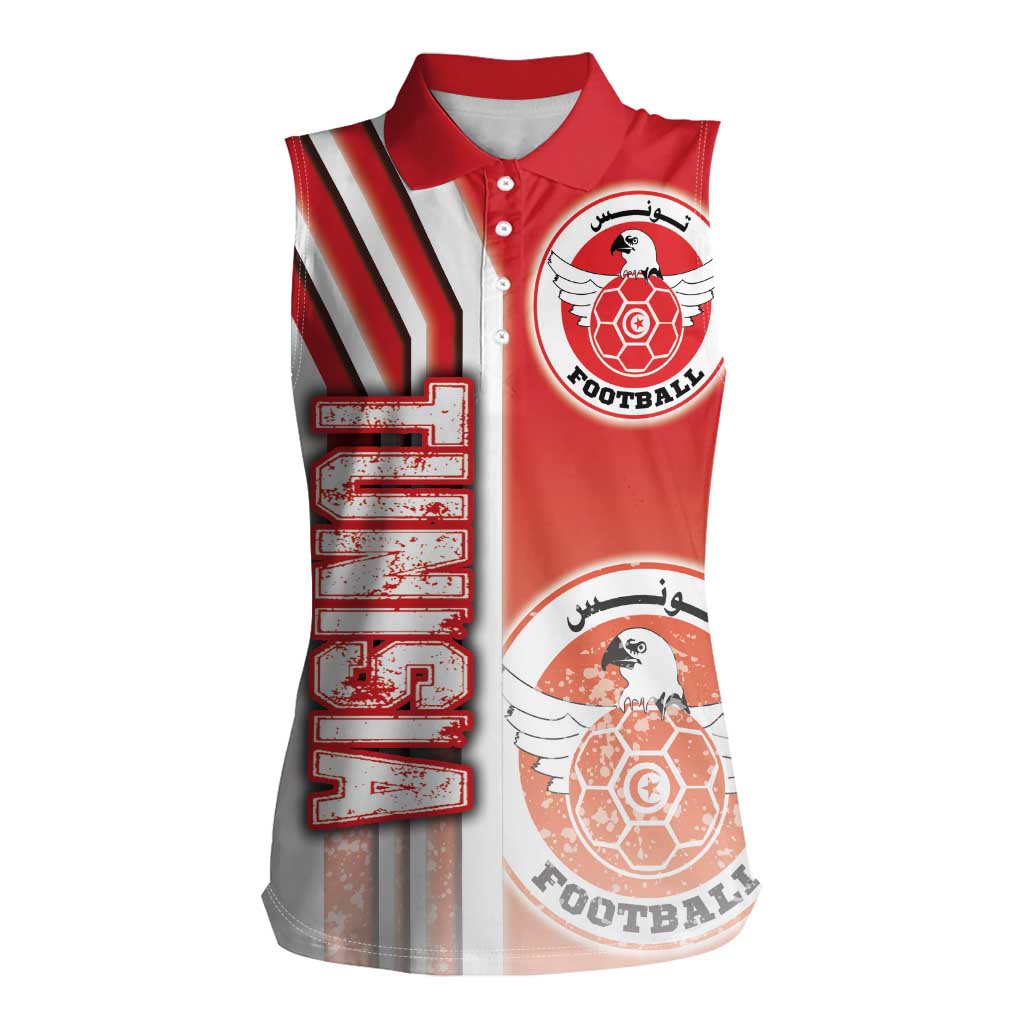 Tunisia Football Women Sleeveless Polo Shirt Eagles of Carthage Soccer - Road To Champion