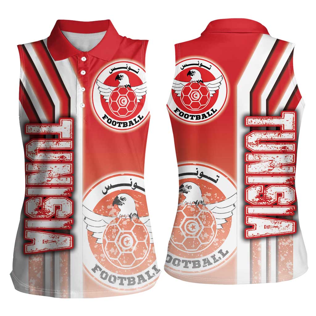 Tunisia Football Women Sleeveless Polo Shirt Eagles of Carthage Soccer - Road To Champion