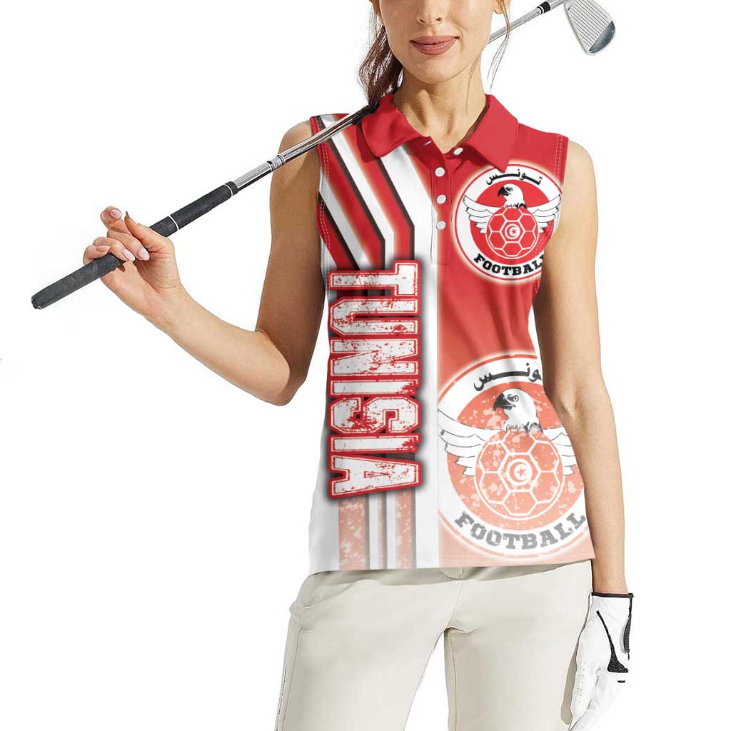 Tunisia Football Women Sleeveless Polo Shirt Eagles of Carthage Soccer - Road To Champion
