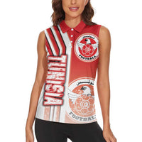 Tunisia Football Women Sleeveless Polo Shirt Eagles of Carthage Soccer - Road To Champion
