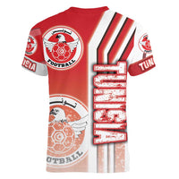 Tunisia Football Women V-Neck T-Shirt Eagles of Carthage Soccer - Road To Champion