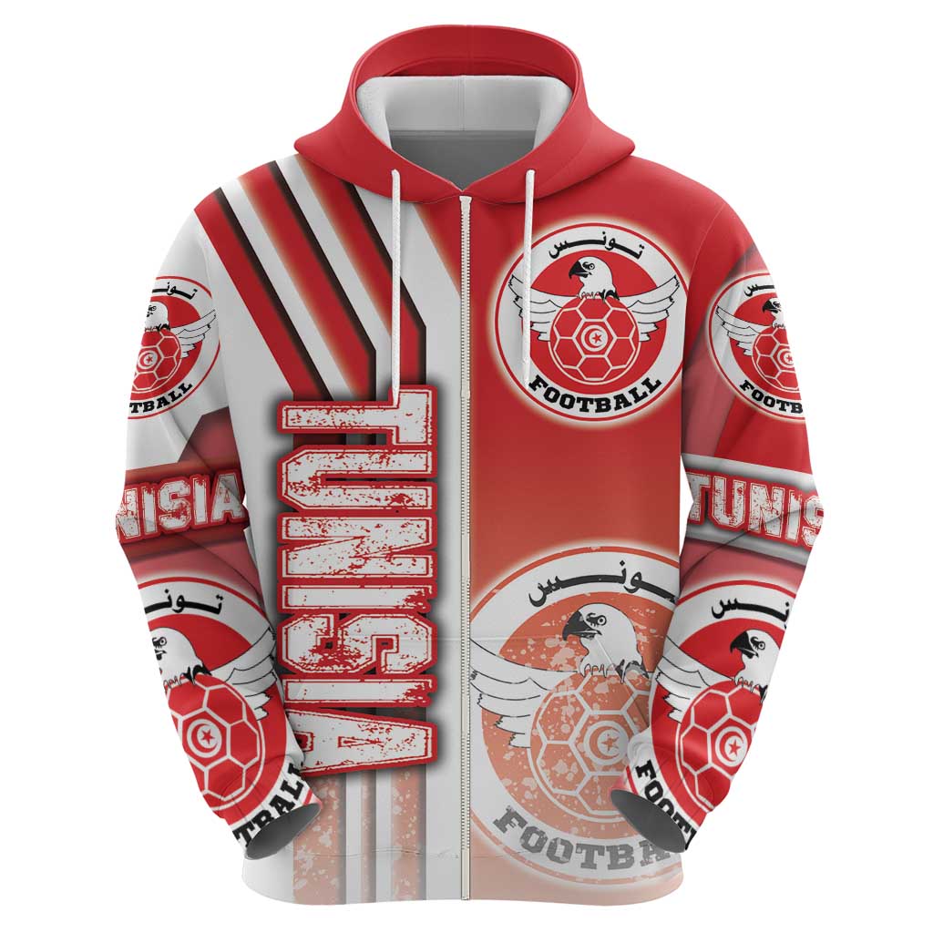 Tunisia Football Zip Hoodie Eagles of Carthage Soccer - Road To Champion