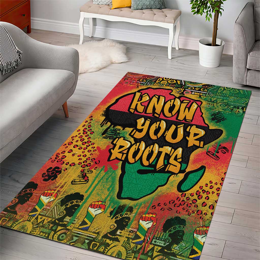 African Map Graffiti Area Rug Know You Roots - Wonder Print Shop