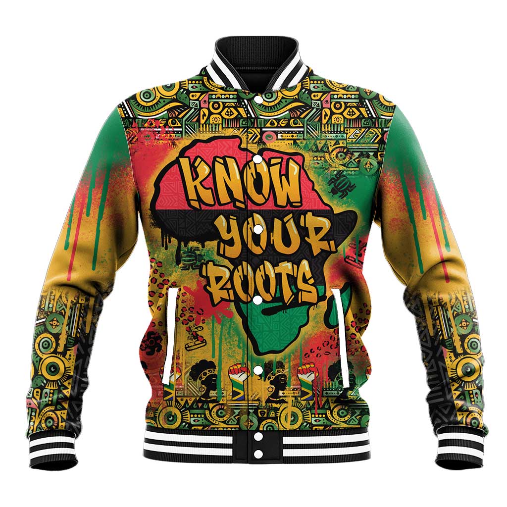 African Map Graffiti Baseball Jacket Know You Roots - Wonder Print Shop