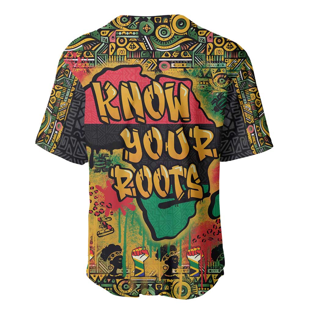 African Map Graffiti Baseball Jersey Know You Roots - Wonder Print Shop