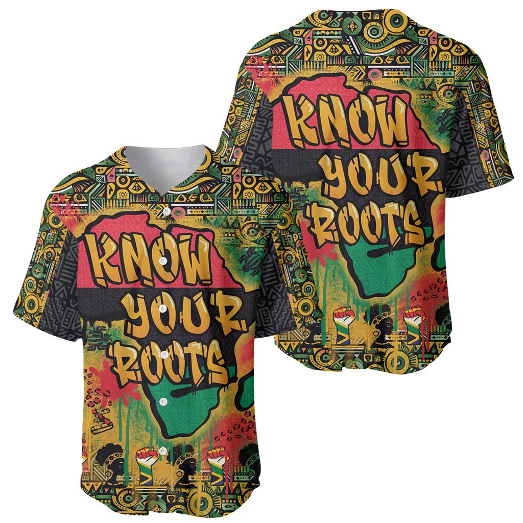African Map Graffiti Baseball Jersey Know You Roots - Wonder Print Shop