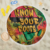 African Map Graffiti Beach Blanket Know You Roots - Wonder Print Shop