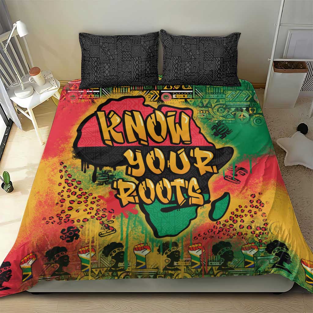 African Map Graffiti Bedding Set Know You Roots - Wonder Print Shop