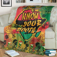 African Map Graffiti Blanket Know You Roots