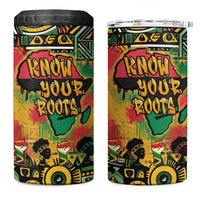 African Map Graffiti 4 in 1 Can Cooler Tumbler Know You Roots - Wonder Print Shop