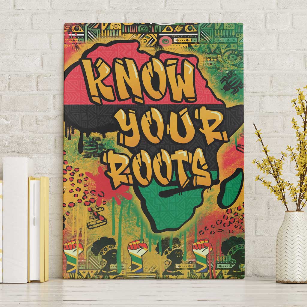 African Map Graffiti Canvas Wall Art Know You Roots - Wonder Print Shop