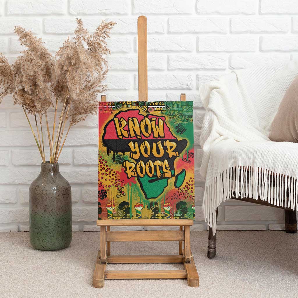 African Map Graffiti Canvas Wall Art Know You Roots - Wonder Print Shop