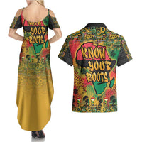 African Map Graffiti Couples Matching Summer Maxi Dress and Hawaiian Shirt Know You Roots - Wonder Print Shop