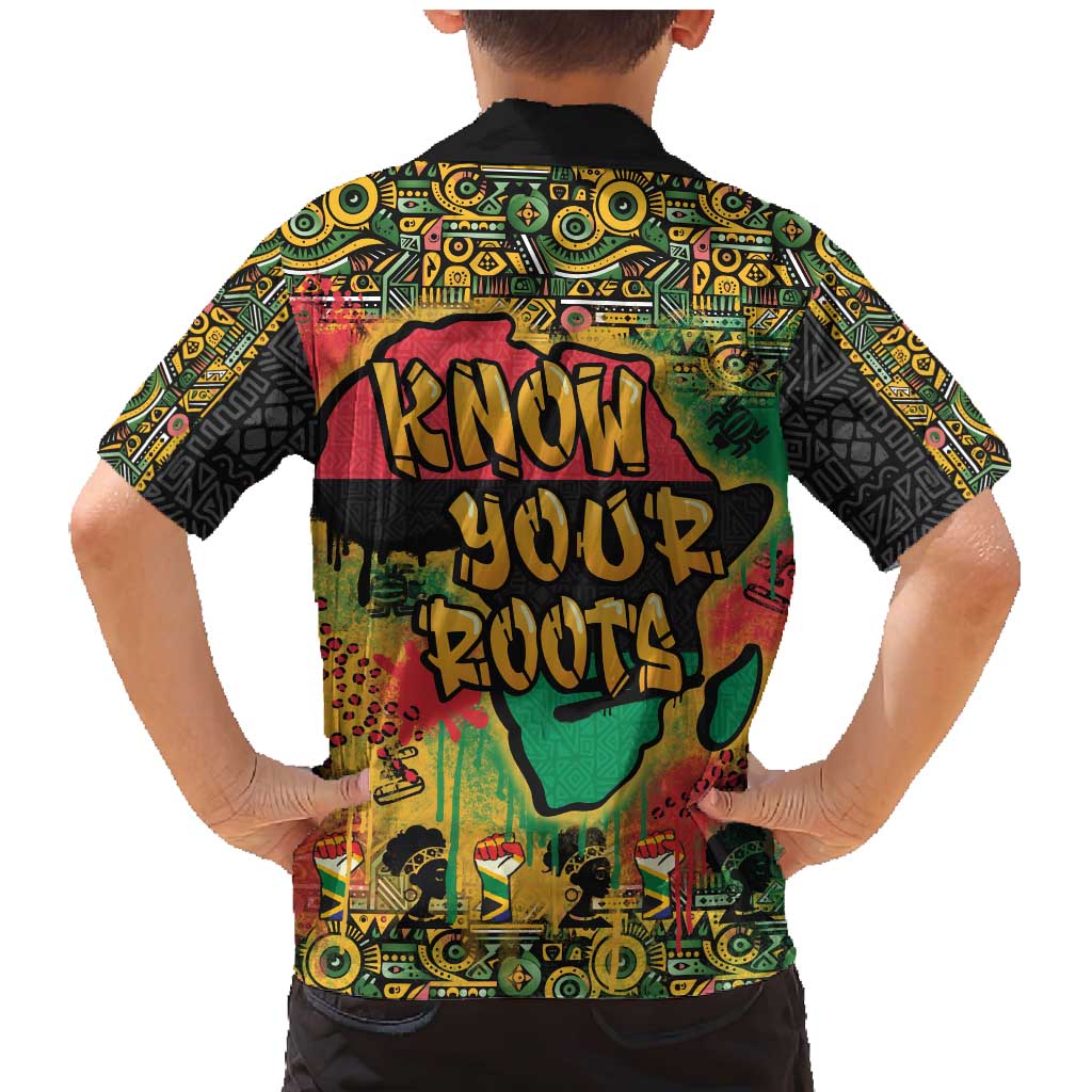 African Map Graffiti Family Matching Mermaid Dress and Hawaiian Shirt Know You Roots - Wonder Print Shop