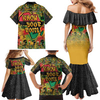 African Map Graffiti Family Matching Mermaid Dress and Hawaiian Shirt Know You Roots - Wonder Print Shop