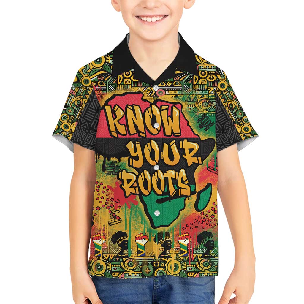 African Map Graffiti Family Matching Off Shoulder Maxi Dress and Hawaiian Shirt Know You Roots - Wonder Print Shop