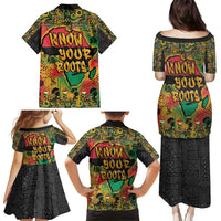 African Map Graffiti Family Matching Puletasi and Hawaiian Shirt Know You Roots - Wonder Print Shop